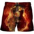 3D All Over Print Red Guitar Shirts HG-Apparel-HG-SHORTS-S-Vibe Cosy™