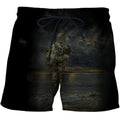 Army- Paratrooper Man Standing On The Shore-Apparel-HP Arts-SHORTS-S-Vibe Cosy™
