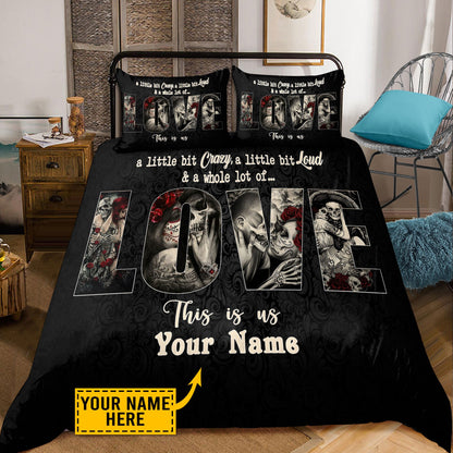 Customize Name Skull Bedding Set NTN08052101