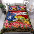 Customize Name Floral And Coqui Puerto Rico Bedding Set TNA01042106