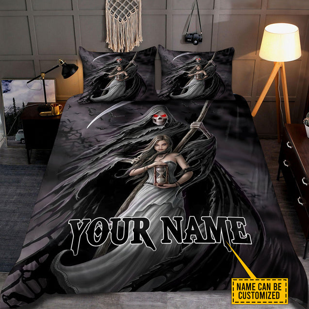 Customize Name Skull Bedding Set NTN01062103