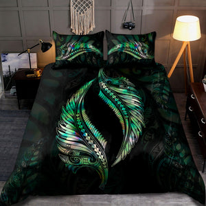 New Zealand Aotearoa Couple Silver Fern Bedding Set ML