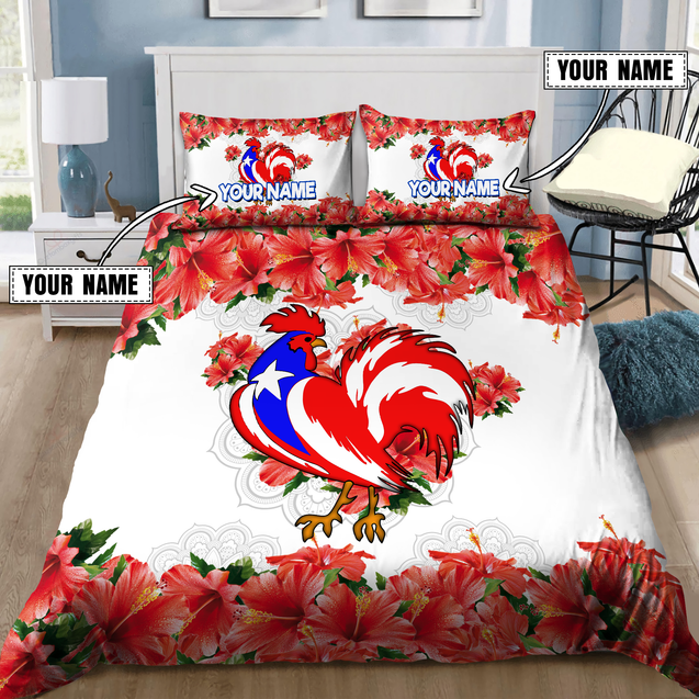 Customize Name Rooster Puerto Rico Bedding Set MH06042103