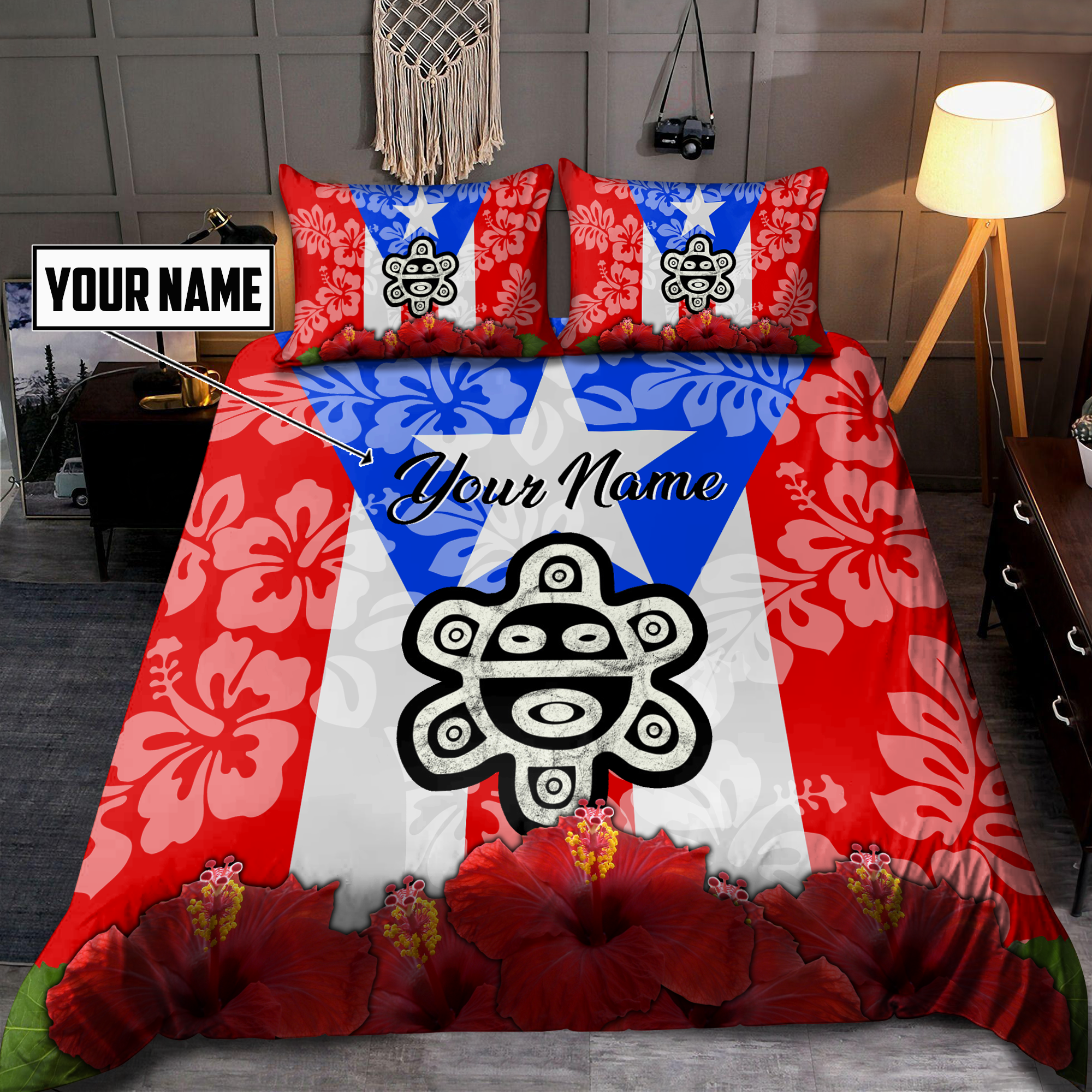 Customize Name Puerto Rico Bedding Set DA06052104