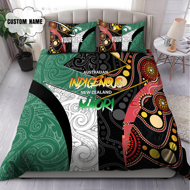 Custom Name Australia Indigenous And New Zealand Maori 3D All Over Printed Bedding