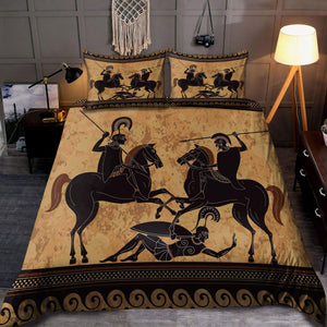 Ancient greece warrior Greek Mythology 3D print Bedding Set