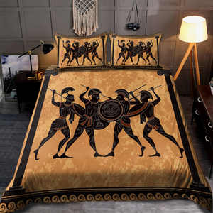 Ancient greece Warrior Greek Mythology 3D design print Bedding Set