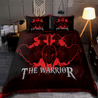 Ancient greece Red tattoo Warrior Greek Mythology 3D design print Bedding Set