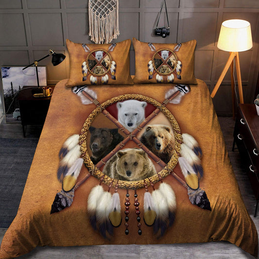 Native American Wolf 3D All Over Printed Bedding Set