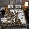 Love Gift Couple Deer Custom Name 3D Bedding Set LAM