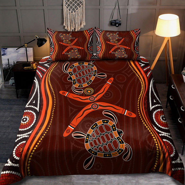 Aboriginal Naidoc Week Heal the Turtle 3D print Bedding set