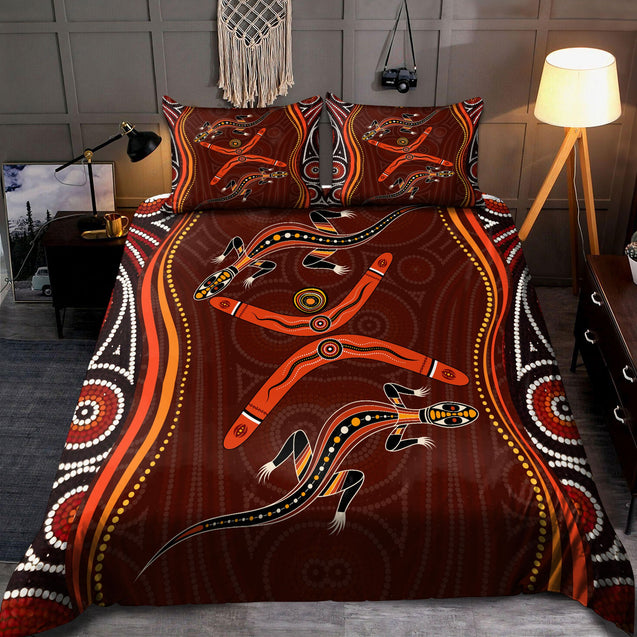 Aboriginal Naidoc Week Heal the Lizard 3D print Bedding set