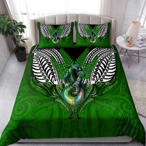 Premium Manaia n Silver Fern Bedding Set