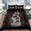 Customize Name Couple Skull On The Roses Bedding Set MH15062104