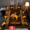 Personalized Name Rodeo Bedding Set Bucking Horse Ver 2