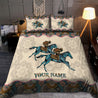 Personalized Name Horse Racing Bedding Set Mandala