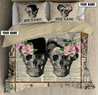 Customize Name Skull Art Bedding Set