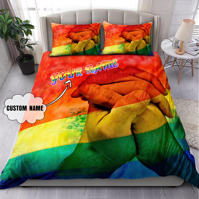 Customize Name LGBT Pride Bedding Set SN19052105