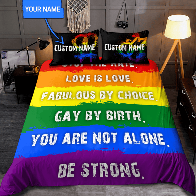 Customize Name LGBT Pride Bedding Set DD19052109