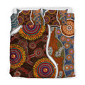 Aboriginal Brown Circle Dots Australia Indigenous Painting Art bedding set