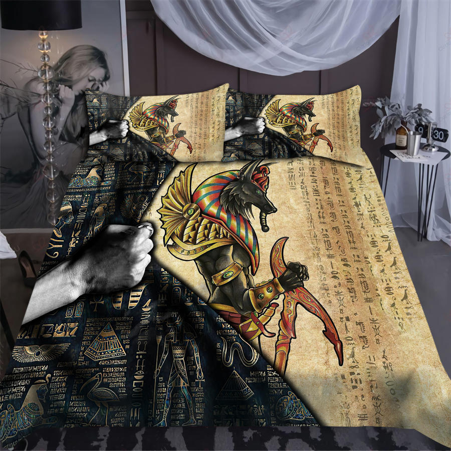 Brave Anubis Ancient Egyptian Mythology Culture Bedding set