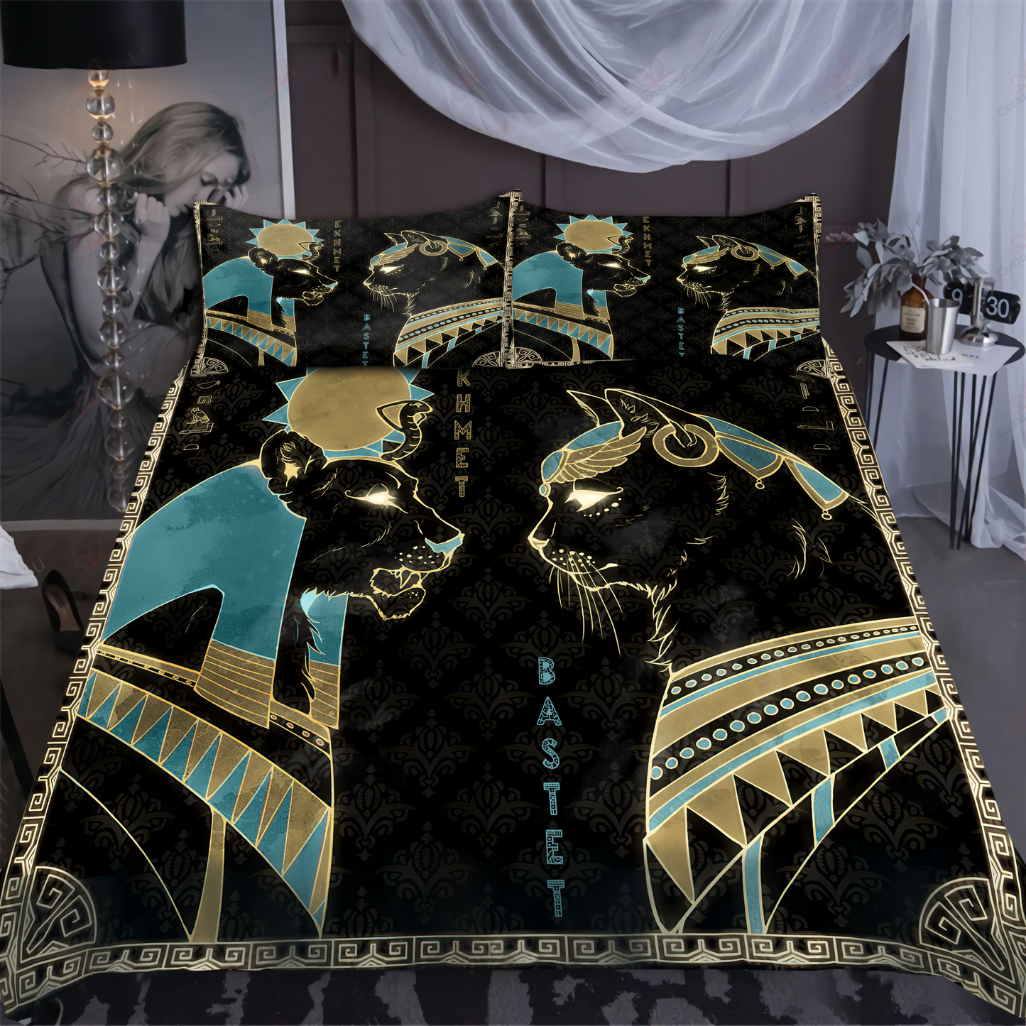 Bastet Sekhmet Ancient Egyptian Mythology Culture Bedding set
