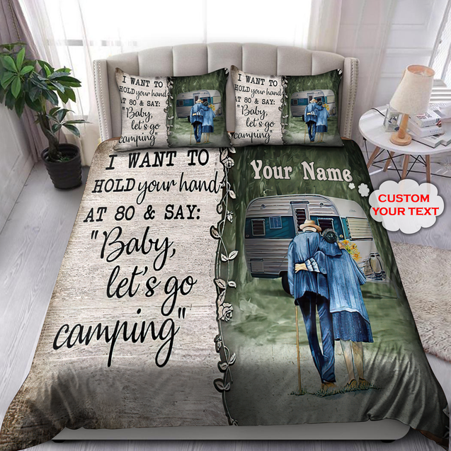 Customize Name Couple Camping Bedding Set TNA20042102