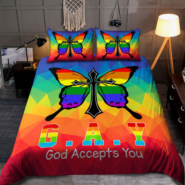 God Accepts You LGBT Pride Bedding Set HHT20052108