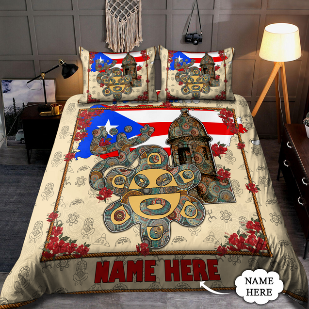 Customize Name Puerto Rico Bedding Set TNA22032102