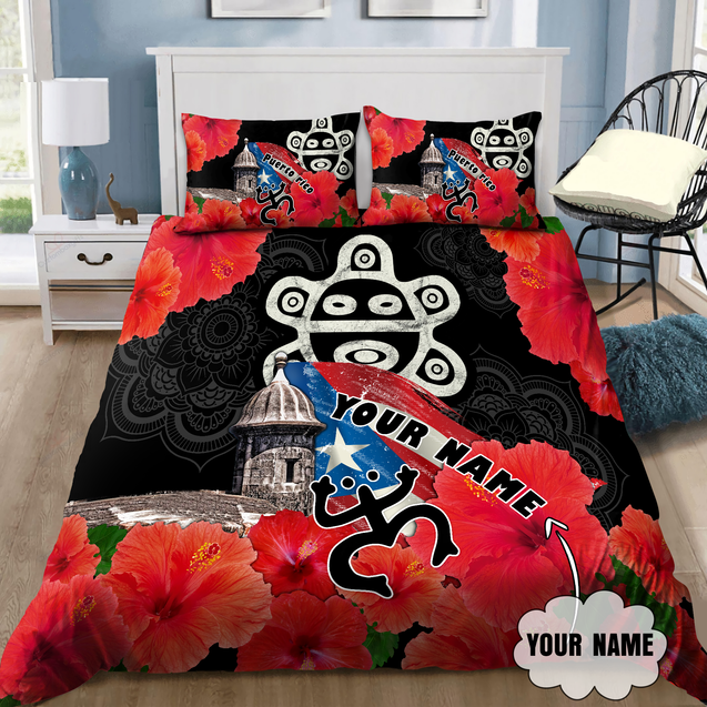 Customize Name Sol Taino Puerto Rico Bedding Set MH23022103