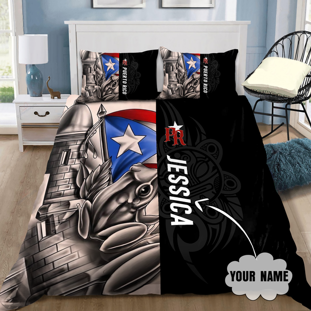 Customize Name Common Coquí Puerto Rico Bedding Set MH23022104