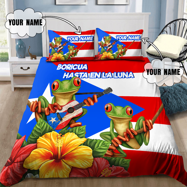 Customize Name Coqui Puerto Rico Bedding Set MH24032101