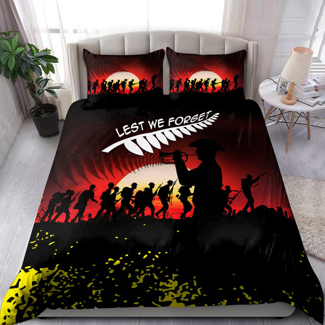 New Zealand And Australia Lest We Forget Anzac Day Bedding Set TN