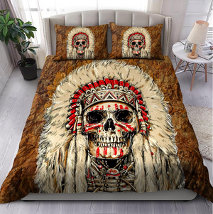 Native Skull 3D All Over Printed Bedding Set MH25012101