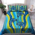 Aboriginal Fishing Blue River Painting art Bedding Set