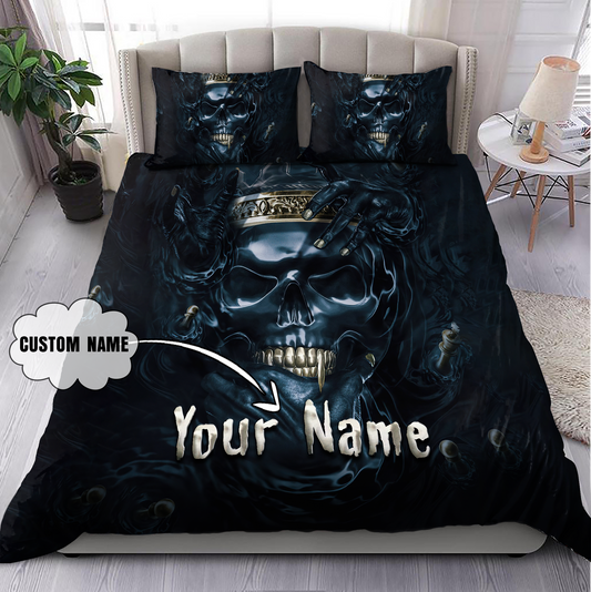 Customize Name King Skull Bedding Set SN31052104