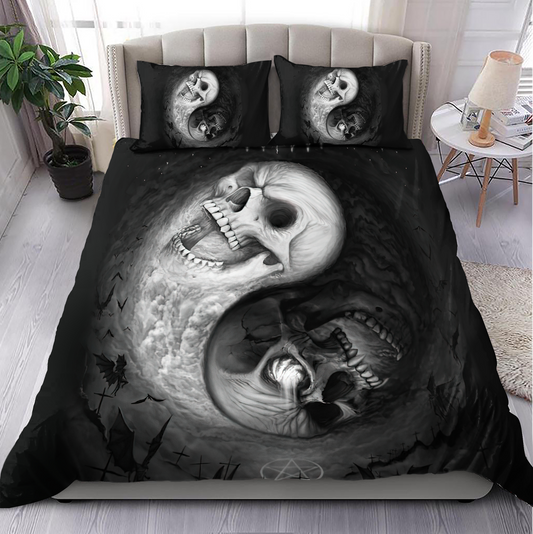 Yin Yang Skull Art Bedding Set MH25012102