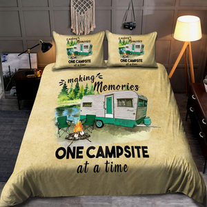 Camping 3D all over printed bedding set