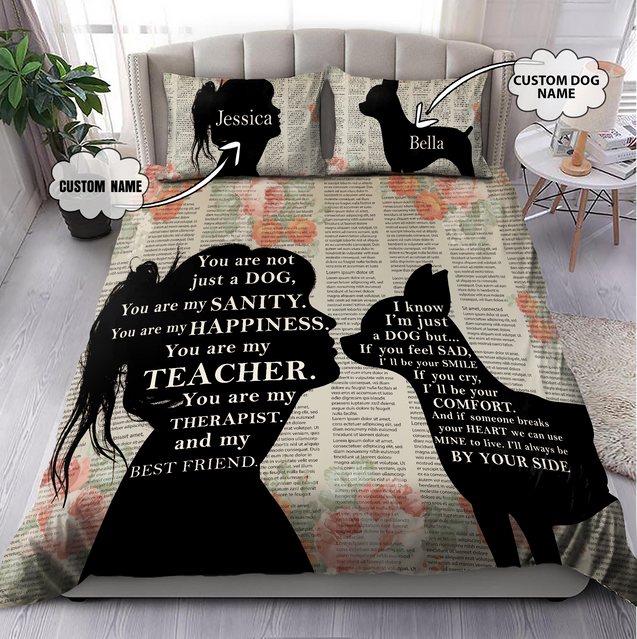 Customize Name Love My Chihuahua Dog Bedding Set SN23012101