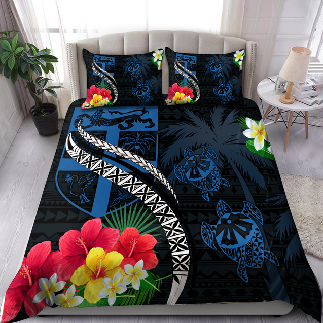 Legend of Fiji Turtles Flower Melanesia Bedding Set