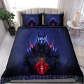 Anubis Blue Ancient Egyptian Mythology Culture 3D design Bedding set