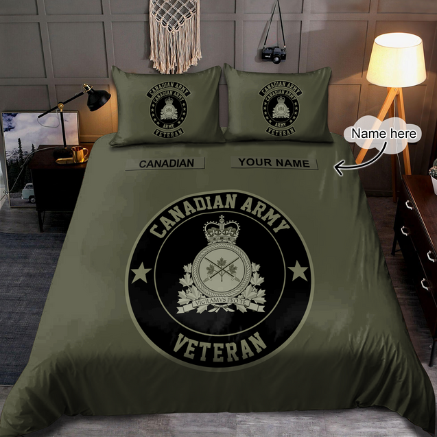 Personalized Name XT Canadian Army Veteran Bedding Set XT 04032105.CXT