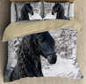 Beautiful Friesian Horse Bedding Set TNA04012104