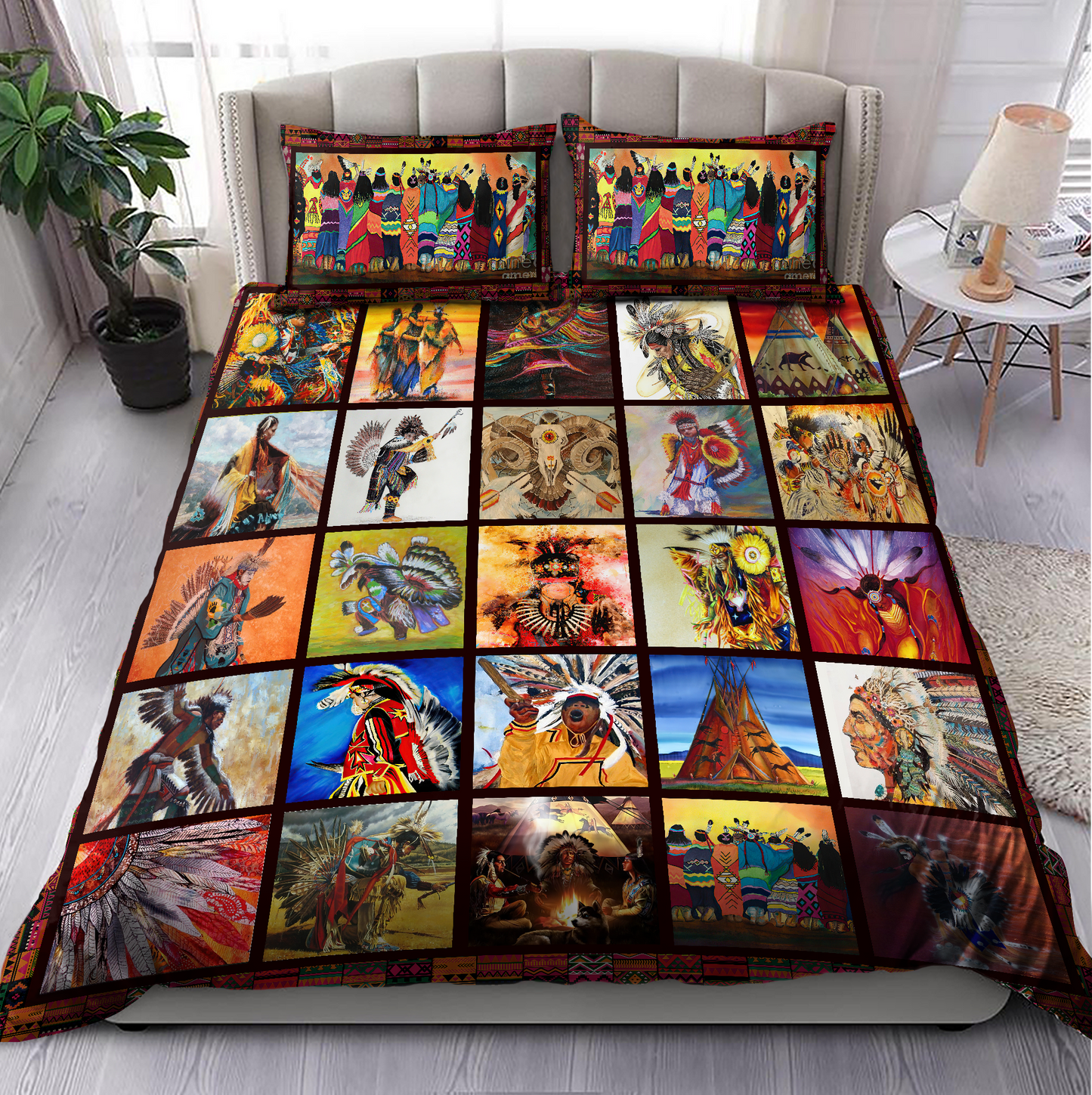 Native American Pow Wow 3D All Over Printed Bedding Set