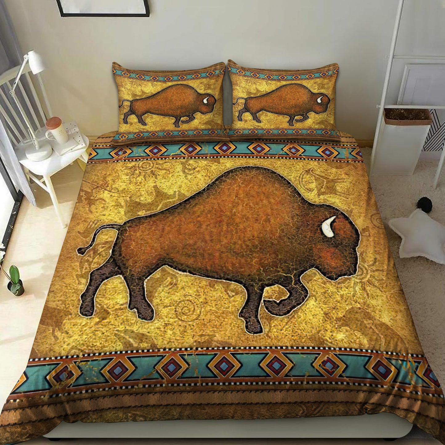 Bison Native American 3D All Over Printed Bedding Set