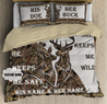 Love Gift Couple Deer Custom Name 3D Bedding Set LAM