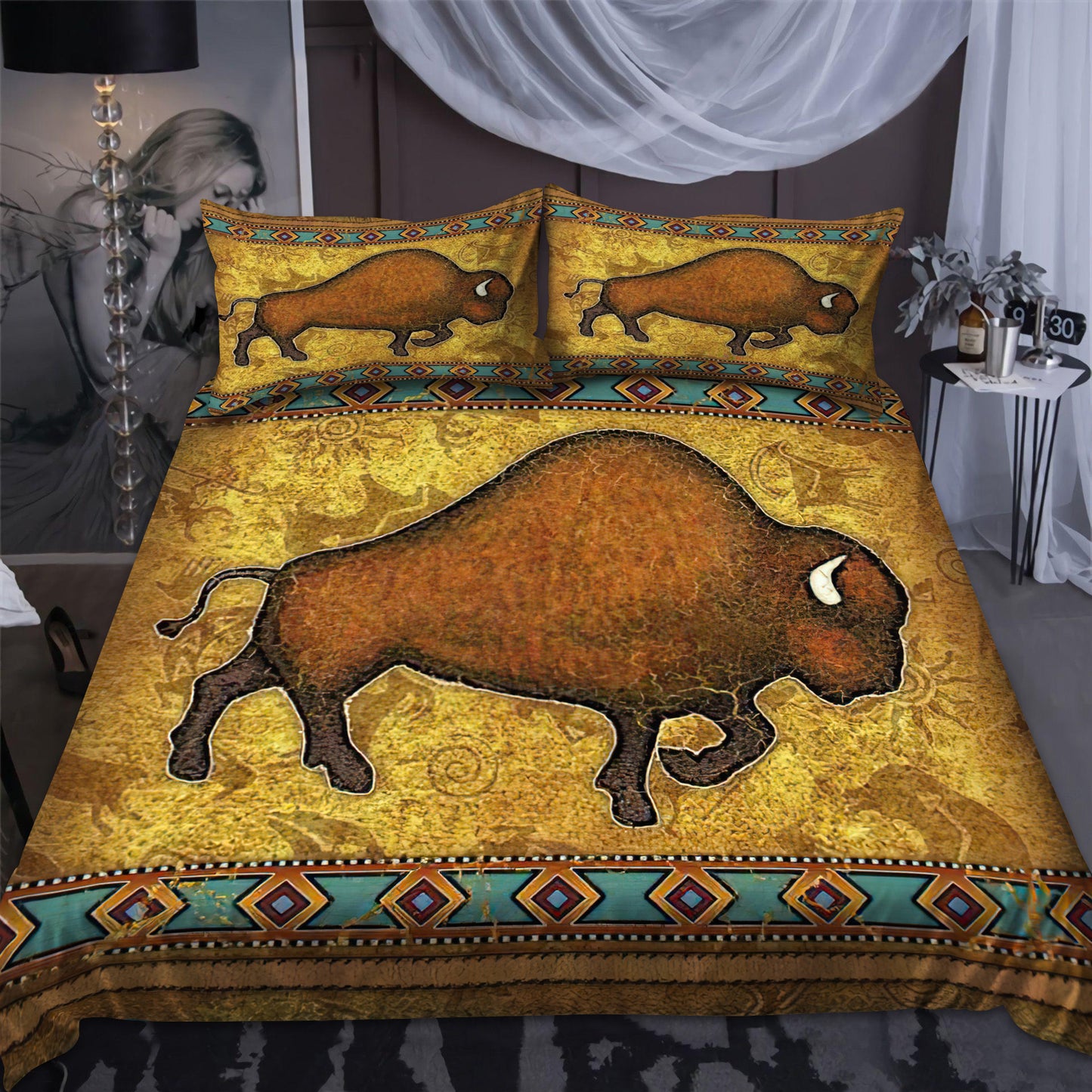 Bison Native American 3D All Over Printed Bedding Set