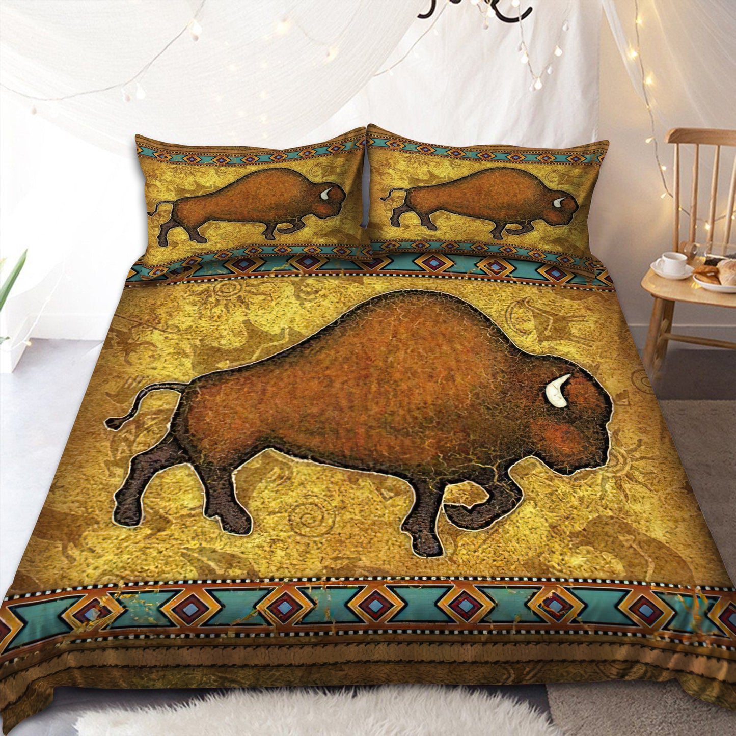 Bison Native American 3D All Over Printed Bedding Set