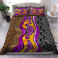 Aboriginal Fishing Map Painting Art Bedding Set