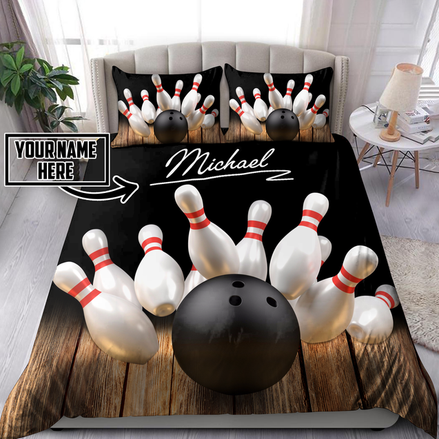 Customize Name Bowling Bedding Set DA19052101